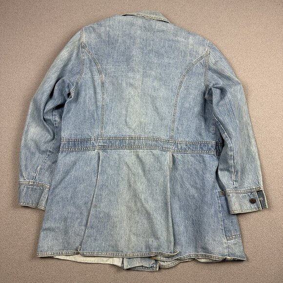 Vintage 70s Levi’s Split Tail Denim Chore Jacket Men’s XL Blue Orange Tab - Picture 8 of 10